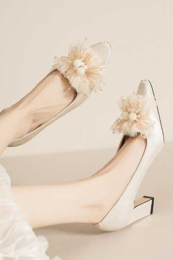 Ozzaro_Ivory Gulbahar Pu Leather Heels _at_Aza_Fashions