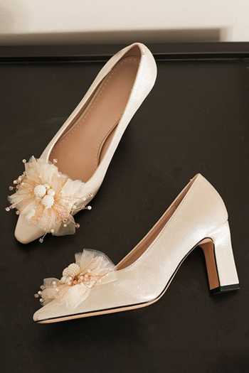 Shop_Ozzaro_Ivory Gulbahar Pu Leather Heels _Online
