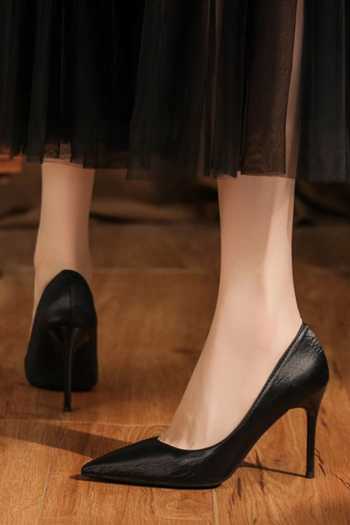 Ozzaro_Black Dhamaka Pu Leather Pointed Toe Stiletto Heels _Online