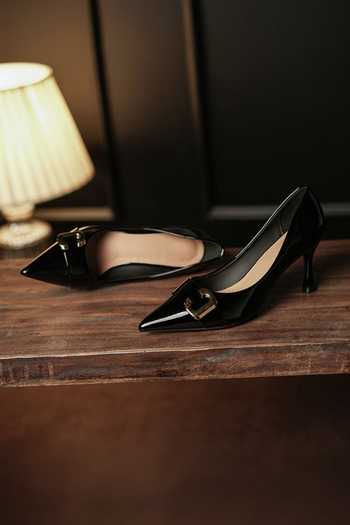 Shop_Ozzaro_Black Junoon Pointed Toe Heels _at_Aza_Fashions