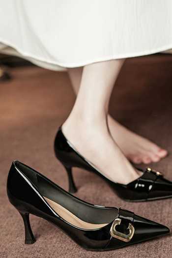 Buy_Ozzaro_Black Junoon Pointed Toe Heels 