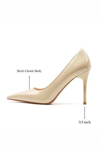 Buy_Ozzaro_Beige Nakhra Pu Leather Heels _Online_at_Aza_Fashions