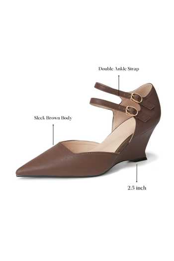 Shop_Ozzaro_Brown Vectora Double Strap Heels _Online_at_Aza_Fashions