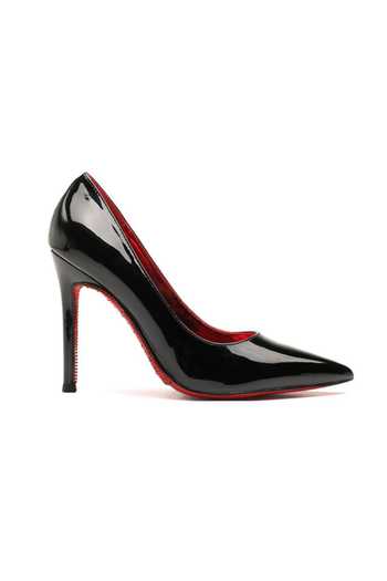 Ozzaro_Black The Final Walk Pointed Toe Heels _Online_at_Aza_Fashions