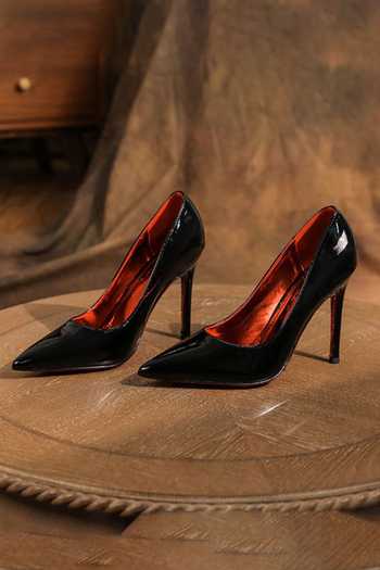 Shop_Ozzaro_Black The Final Walk Pointed Toe Heels _at_Aza_Fashions