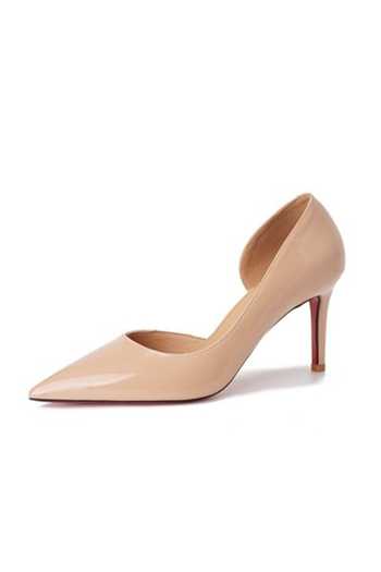 Ozzaro_Beige Nightline Dorsay Pointed Toe Heels _Online_at_Aza_Fashions