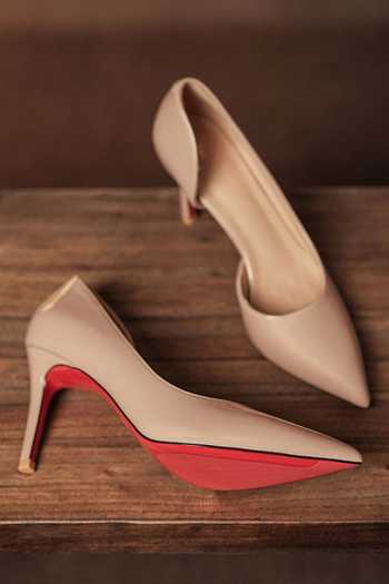 Buy_Ozzaro_Beige Nightline Dorsay Pointed Toe Heels 