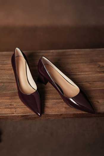 Shop_Ozzaro_Wine Malkin Matte Block Heels _at_Aza_Fashions