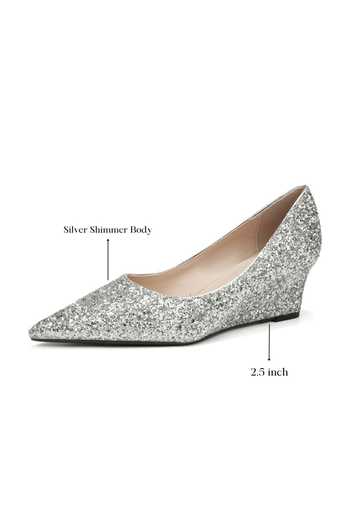Buy_Ozzaro_Silver Shubh Glitter Finish Wedges _Online_at_Aza_Fashions
