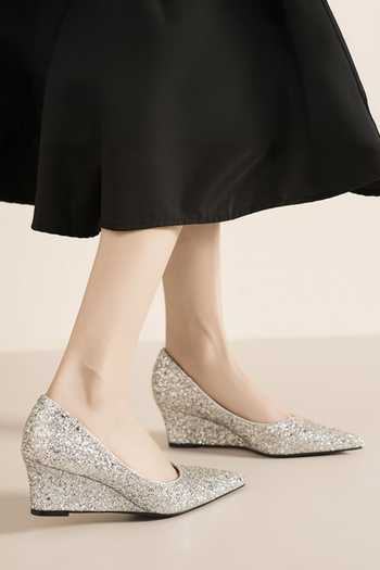 Buy_Ozzaro_Silver Shubh Glitter Finish Wedges 