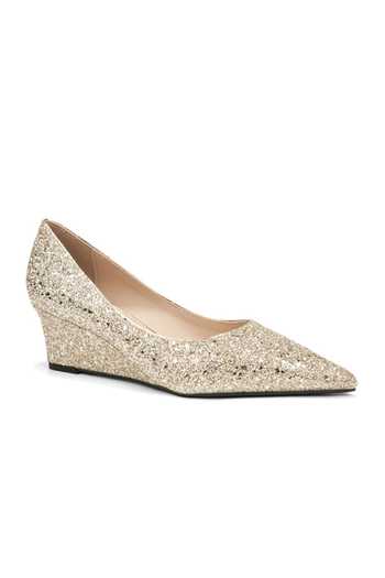 Buy_Ozzaro_Gold Shubh Glitter Wedges _Online_at_Aza_Fashions