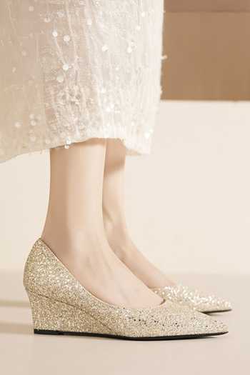 Shop_Ozzaro_Gold Shubh Glitter Wedges 