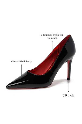 Shop_Ozzaro_Black Classic Line Glossy Heels _Online_at_Aza_Fashions