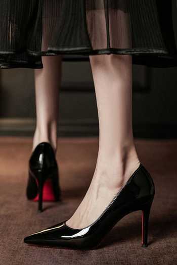 Buy_Ozzaro_Black Classic Line Glossy Heels _Online