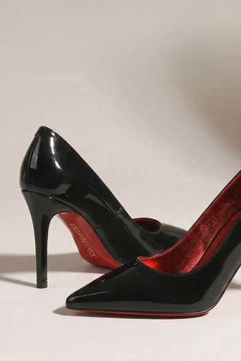 Buy_Ozzaro_Black Pointed Toe Heels _Online