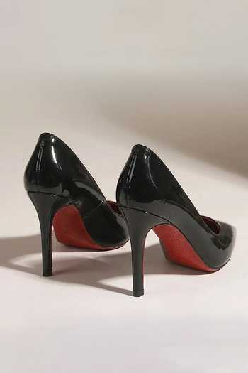 Ozzaro_Black Pointed Toe Heels 