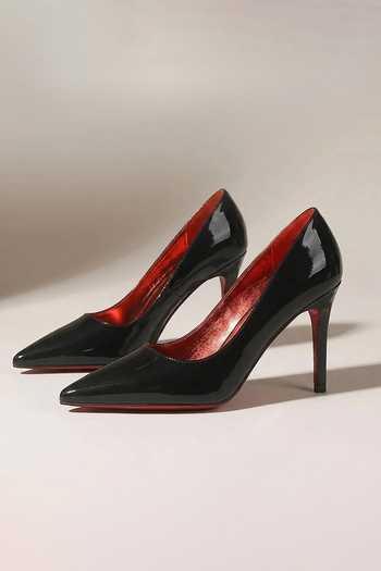 Ozzaro_Black Pointed Toe Heels 