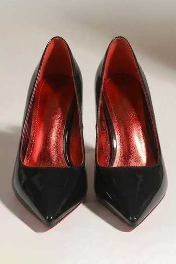 Shop_Ozzaro_Black Pointed Toe Heels _at_Aza_Fashions