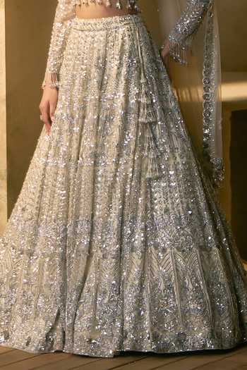 Shop_Angad Singh_Ivory Net Sweetheart Neck Astra Geometric Embroidered Lehenga Set 