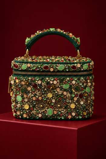 Shop_House Of Kosha_Multicolor Noorani Embellished Vanity Bag _at_Aza_Fashions