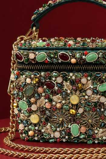 House Of Kosha_Multicolor Noorani Embellished Vanity Bag _at_Aza_Fashions