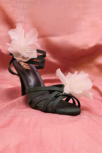 Buy_Tiesta_Green Claire Strappy Floral Stilletos _at_Aza_Fashions