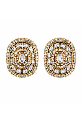 Vivinia By Vidhi Mehra_Gold Plated Kundan Embellished Choker Set _Online_at_Aza_Fashions