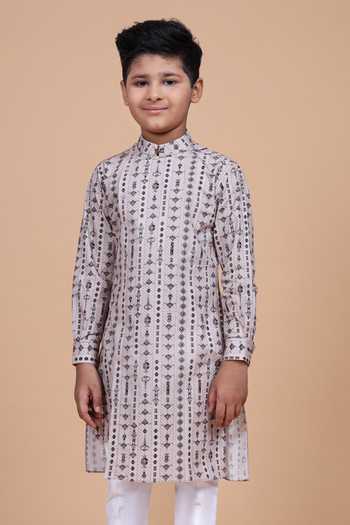Buy_Raghavendra Rathore Blue_Pink Cotton The Crossover Printed Kurta _at_Aza_Fashions