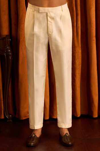 Shop_Arihant Rai Sinha_Off White Silk Thread And Sequin Embroidered Nehru Jacket Set _Online_at_Aza_Fashions