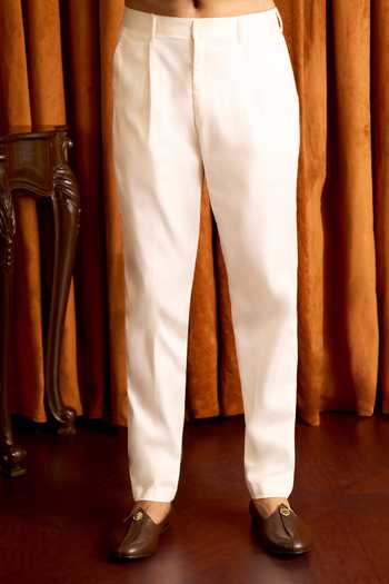 Buy_Arihant Rai Sinha_Wine Silk Embroidered Kurta And Aligadi Pant Set _Online_at_Aza_Fashions