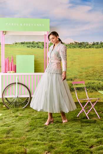 Buy_Parul And Preyanka_Multi Color Skirt Sets By Parul And Preyanka _Online_at_Aza_Fashions