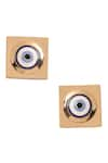 Shop_Outhouse_Gold Plated Protego Evil Eye Studs _at_Aza_Fashions