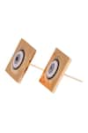 Outhouse_Gold Plated Protego Evil Eye Studs _Online_at_Aza_Fashions