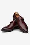 Buy_Bridlen_Maroon Buckle Detail Monk Shoes _at_Aza_Fashions