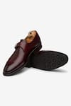 Buy_Bridlen_Maroon Buckle Detail Monk Shoes _Online_at_Aza_Fashions