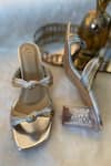 Buy_Modanta Footwear_Gold Pearls Knotted Square Toe Heels _at_Aza_Fashions