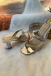 Shop_Modanta Footwear_Gold Pearls Knotted Square Toe Heels _at_Aza_Fashions