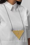 Buy_Tachi_Gold Plated Metal The Devi Neckpiece_at_Aza_Fashions