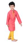 APRICOTKIDS Yellow Cotton, Silk Embroidery Kurta Set Online at Aza Fashions APRICOTKIDS_Yellow Cotton, Silk Embroidery Kurta Set _Online_at_Aza_Fashions