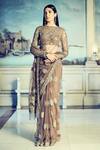 Buy_Sabyasachi_Embroidered Saree With Blouse_at_Aza_Fashions