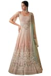 Tarun Tahiliani_Pink Cold Shoulder Anarkali Set_Online_at_Aza_Fashions