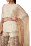 Shop_Tarun Tahiliani_Off White Textured Crinkled Net Bateau Embroidered Sharara Set _Online_at_Aza_Fashions