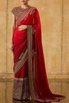 Buy_Tarun Tahiliani_Embroidered Saree With Blouse_at_Aza_Fashions