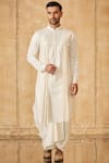 Buy_Tarun Tahiliani_Off White Pathani Kurta And Dhoti Set _at_Aza_Fashions