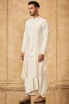 Tarun Tahiliani_Off White Pathani Kurta And Dhoti Set _Online_at_Aza_Fashions