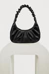 Buy_The House of Ganges_Black Gabriel Vegan Leather Handbag _at_Aza_Fashions