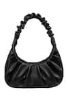 Shop_The House of Ganges_Black Gabriel Vegan Leather Handbag _at_Aza_Fashions