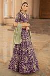 Buy_Jayanti Reddy_Purple Silk Embroidered Lehenga Set _at_Aza_Fashions