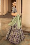 Jayanti Reddy_Purple Silk Embroidered Lehenga Set _Online_at_Aza_Fashions
