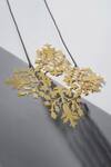 Shop_Tachi_Gold Plated Metal The Four Nakshi Neckpiece_at_Aza_Fashions